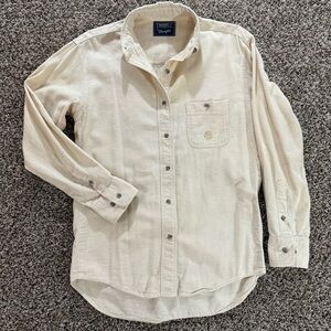 VTG Wrangler Twenty X Long Sleeve Shirt Men *Large Western Beige Textured Cotton